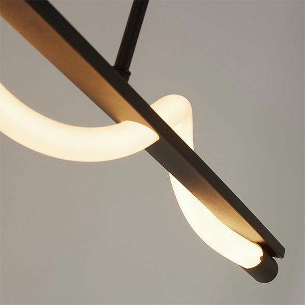 Pagazzi Lighting Diego Matte Black LED Semi Flush Ceiling Light