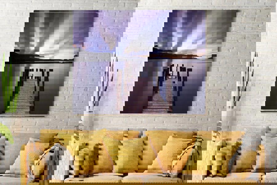 derwent water jetty canvas wall print