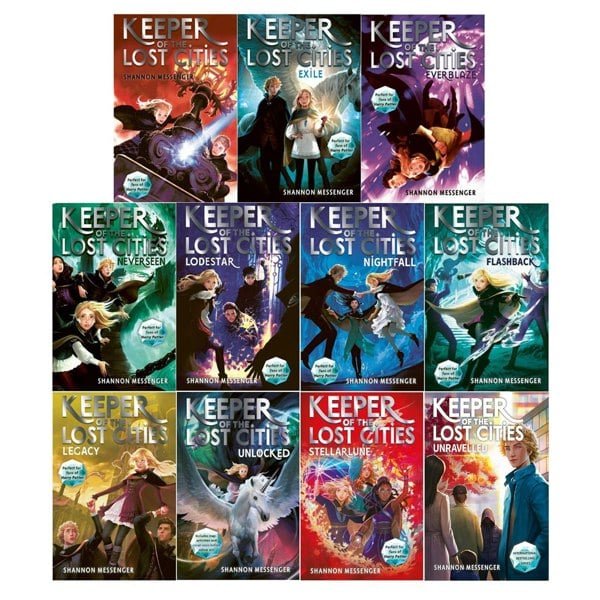 Keeper of the Lost Cities Series Volume 1 - 11 Collection Books Set by Shannon Messenger (Unravelled, Unlocked, Stellarlune + More)