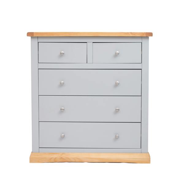 Bomporto 5 Drawer Chest of Drawers Chrome Knob