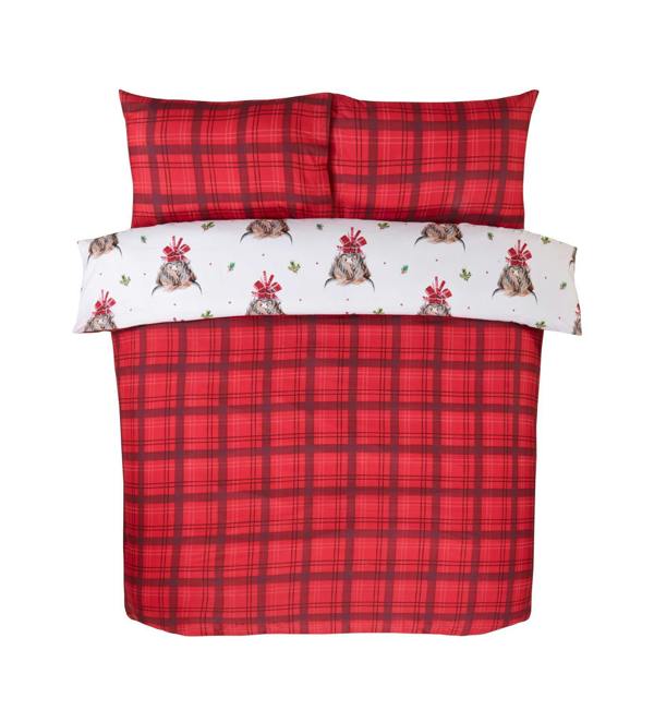 Fergus Highland Cow Red Duvet Cover Set