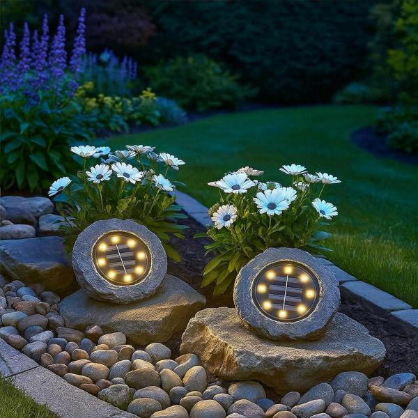 Milagro Rock Solar Lamp 3000K Ip44 Grey