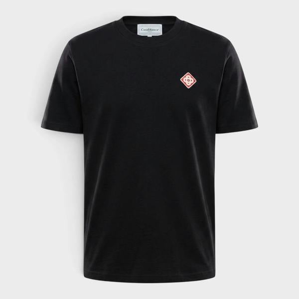 Casablanca Classic Logo Diamond Patch T-Shirt Black