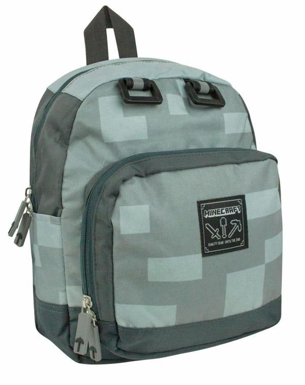 Minecraft Boys Grey Resistance Themed Badges Mini Backpack (One Size)