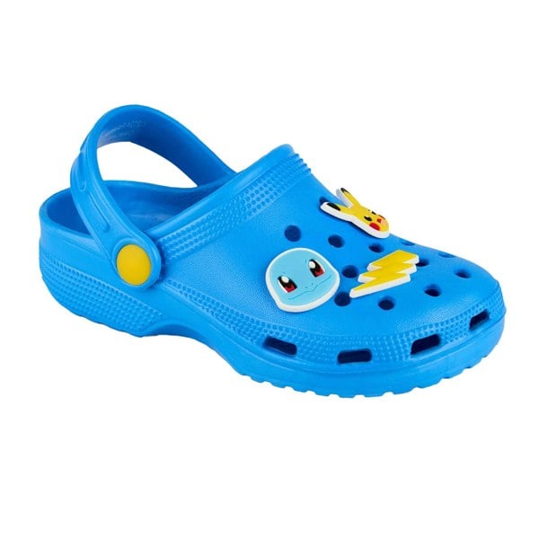 Pokemon Boys Badge Clogs - Blue