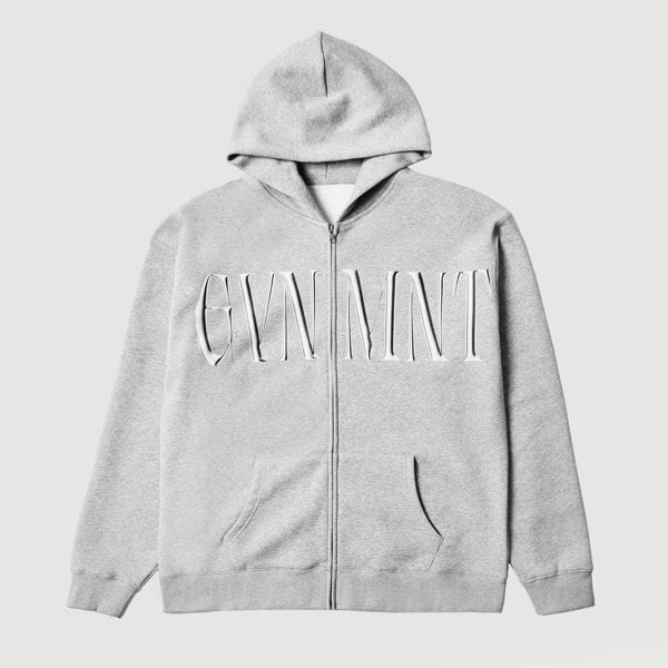 GVNMNT Clothing Co Imperial Zipped Hoodie - Heather