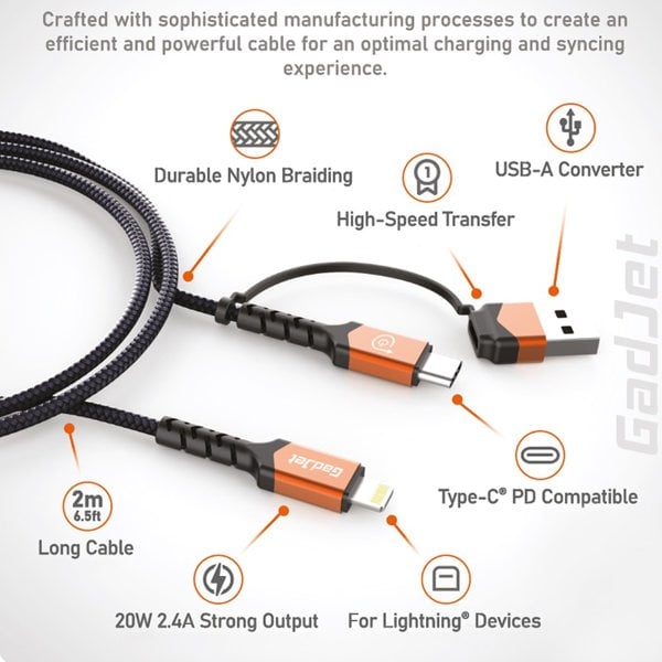 GadJet Rapid Type-C to Lightning Cable