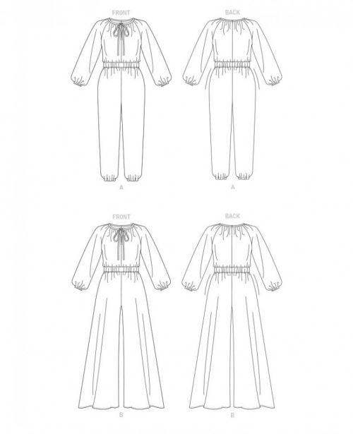 Vogue Sewing Pattern 1851, Jumpsuits for Women, A (XS-S-M-L-XL) - Easy
