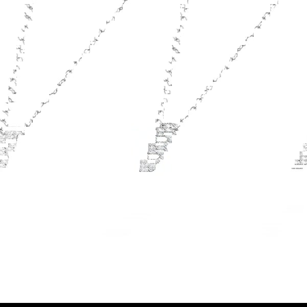 Say It With Dainty CZ Block Initial Necklace - Sterling Silver