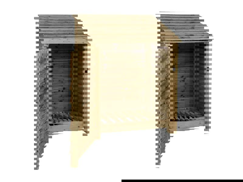 Arbor Garden Solutions Wooden Log Store with Door W-99cm, H-126cm Or 180cm, D-88cm