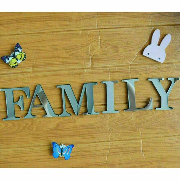 ATEK Family Mirror Wall Sticker Self-Adhesive Home Decor