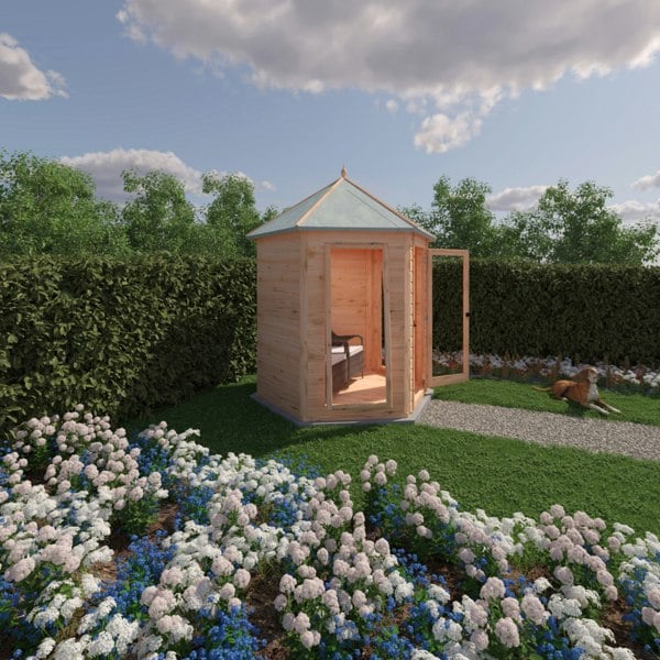 Shire Kendall Gazebo Hexagonal Summerhouse 6x6 12mm Cladding