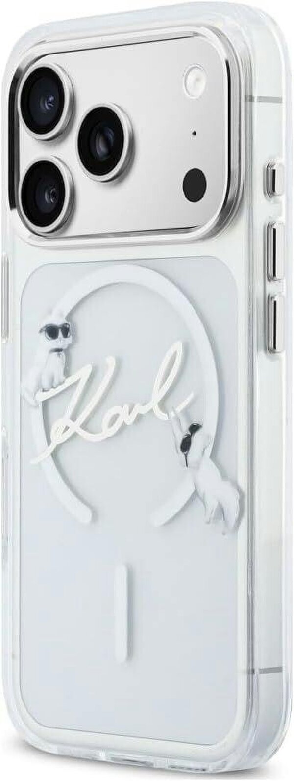 Karl Lagerfeld Script Logo Case with MagSafe for iPhone 17/18 Pro 6.3" Clear - KLHMP18L5HKSCAH