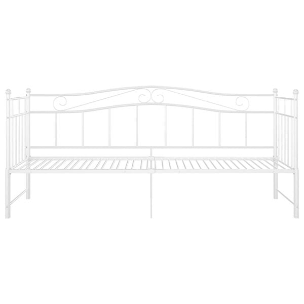 Berkfield Pull-out Sofa Bed Frame White Metal 90x200 cm