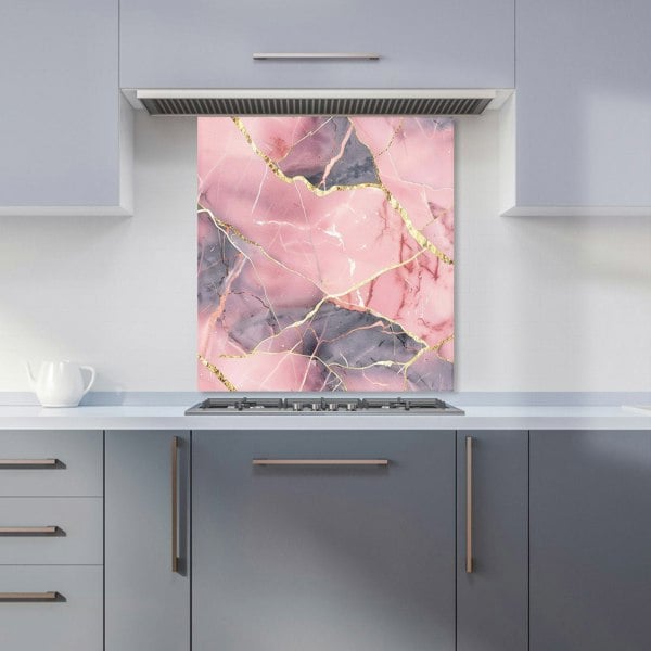 Warren Reed - Designer Rose And Gold Marble Effect Kitchen Splashback