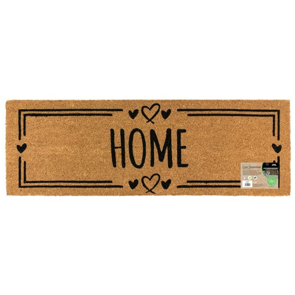 JVL Eco-Friendly Latex Backed Coir Entrance Doormat Runner, 40x120cm - Home Hearts