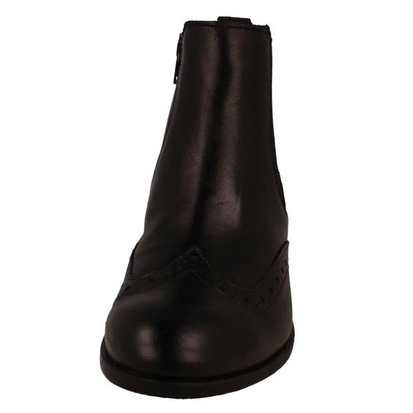 Leather Collection Ladies Leather Collection Brogue Detailed Chelsea Boots F4455