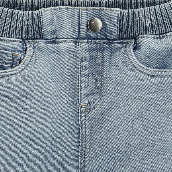 Mini Cuddles Baby Boys Denim Shorts with Adorable Lion Patch Detail