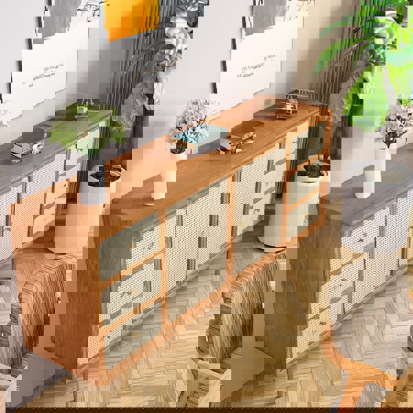 Babs Rattan Sideboard with Drawers, Wood-Rit Concept-Rit Concept