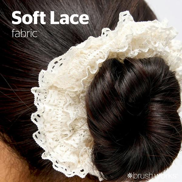 Brushworks Lace Scrunchies - Black & White (2 Pack)