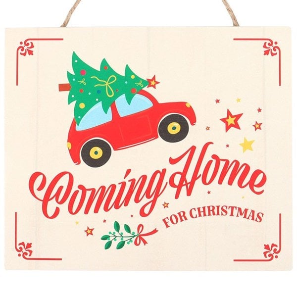 Serano Coming Home for Christmas Hanging Sign