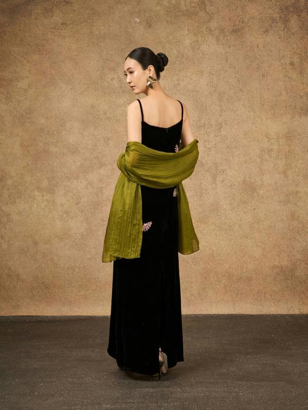 Olive Green Silk Scarf – Pre-Order, Hand-Dyed Mulberry Silk, Headscarf & Everyday Wrap
