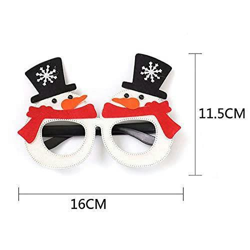 45cm Novelty Glitter White Snowman Christmas Glasses for Party Props and Festive Dress-Up image 3