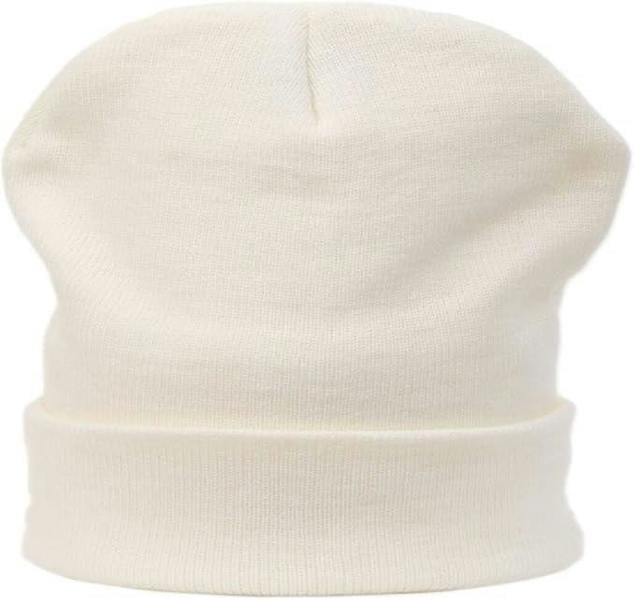 ATEK Unisex Knitted Winter Beanie Hat One Size White
