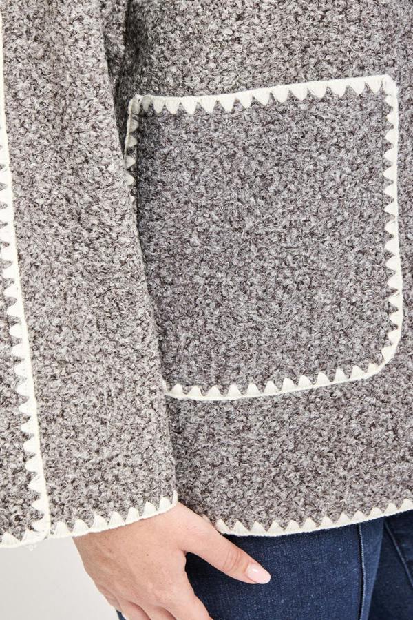 Mudflower Blanket Stitch Felt Jacket