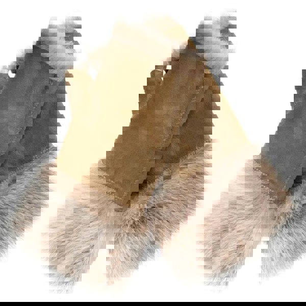 Infinity Leather Women’s Suede Leather Shearling Lined Fingerless Gloves