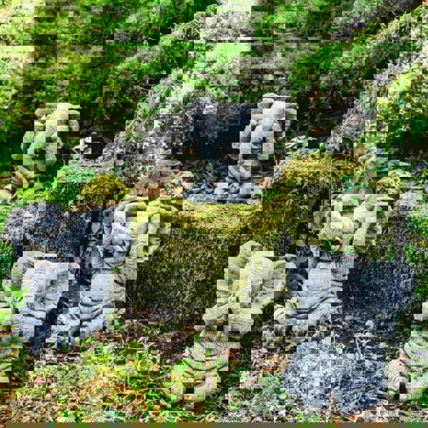 3 Wise Stone Elephants Garden Ornaments