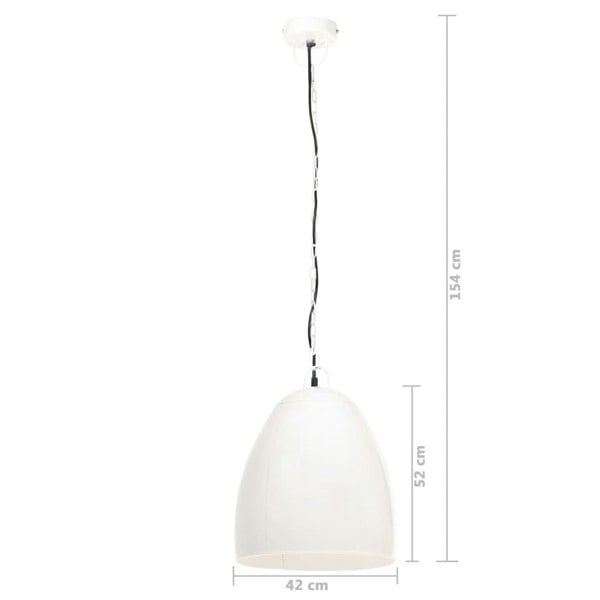 Berkfield Industrial Hanging Lamp 25 W White Round 42 cm E27