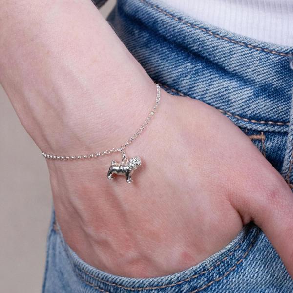 Mylee London Pug Chain Bracelet - Personalised - Sterling Silver