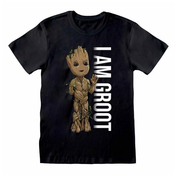 Guardians Of The Galaxy Unisex Adult I Am Groot T-Shirt - Black