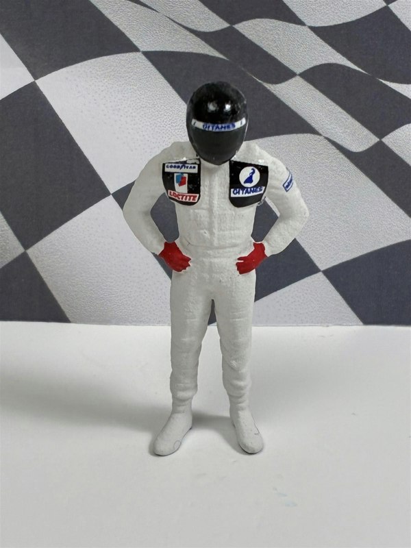 a toy figure with a helmet on