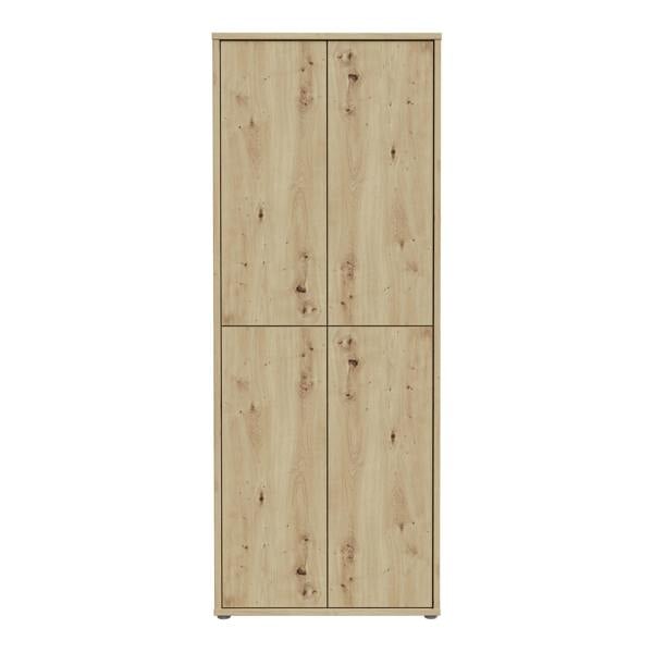Furniture To Go Alice Springs Shoe Cabinet with 4 Doors Push-to-Open in Artisan Oak
