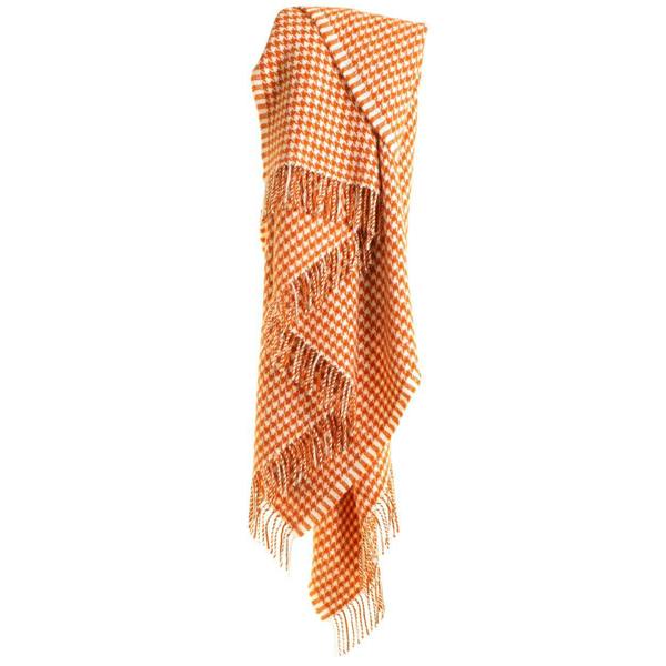 Lifestyle Houndstooth Throw - 140x183cms - Pumpkin