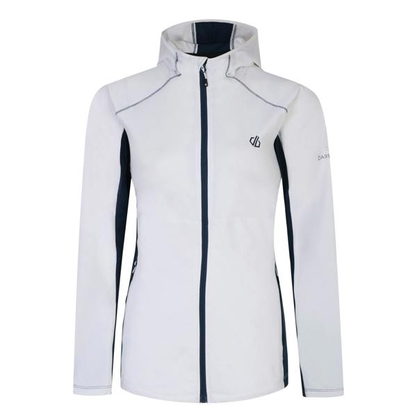 Dare 2B Womens/Ladies Convey II Hooded Core Stretch Midlayer - White/Moonlight Denim - 