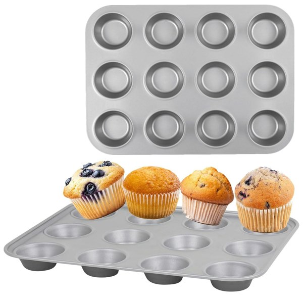 12 Cup Non-Stick Muffin Tray Dishwasher & Oven Safe
