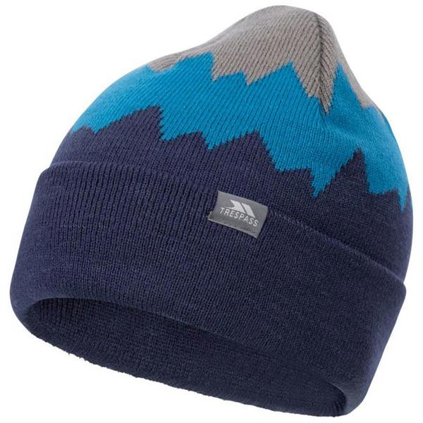 Trespass Mens Cobbler Beanie - Storm Grey/Bondi Blue/Navy - 