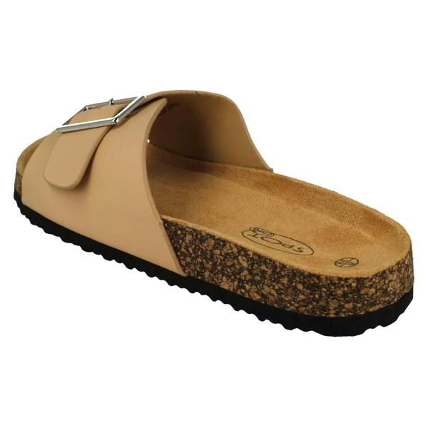 Spot On Ladies Spot On Buckle Detailed Mule Sandals F00413