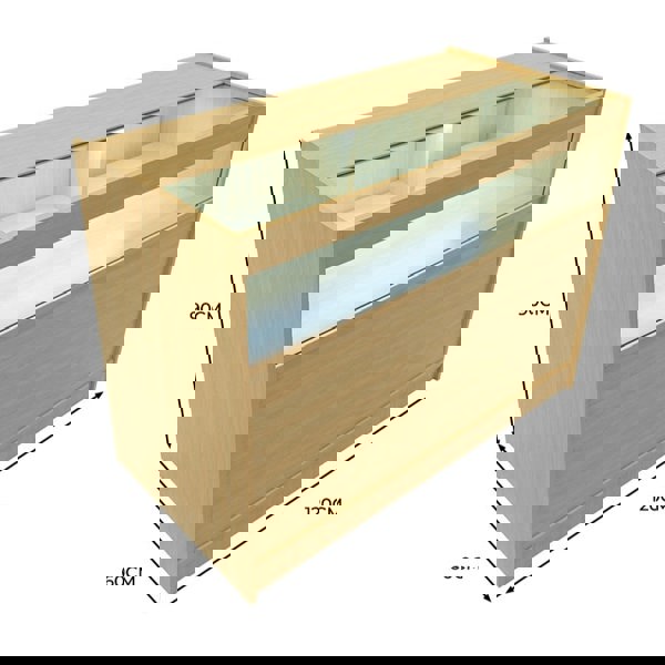 Monstershop LED Retail Shop Counter B1200 - Maple