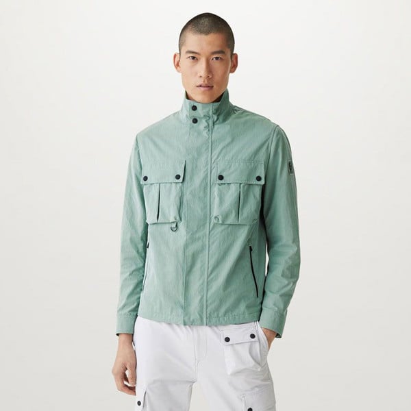 Belstaff Draker Lightweight Utility Men's Jacket - Steel Green