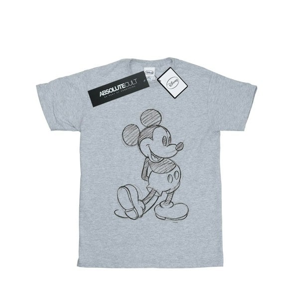 Disney Boys Mickey Mouse Sketch Kick T-Shirt - Sports Grey