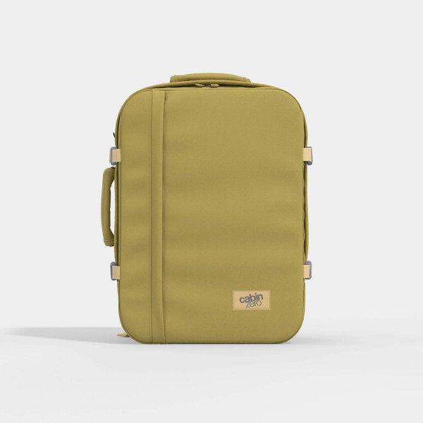 CabinZero Classic Cabin Backpack 44L, Large Carry On Travel Backpack for Week-Long Trips, Max Cabin Size - Sand Storm
