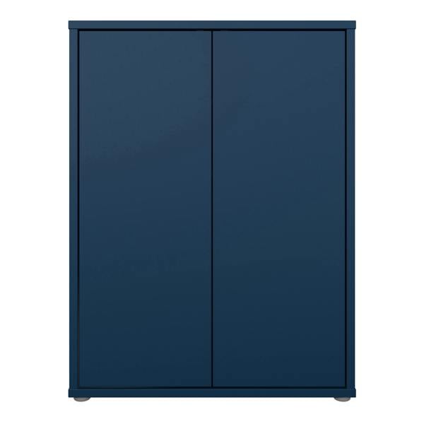 Furniture To Go Alice Springs Shoe Cabinet with 2 Doors Push-to-Open in Night Blue