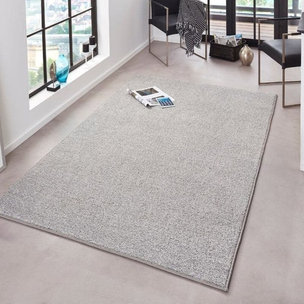 The Rugs Modern Plain Velour Rug - Quality & Comfort