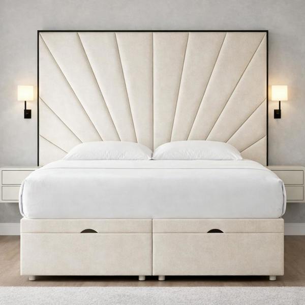 Great British Beds Mercer Divan Ottoman with Contrast Piping