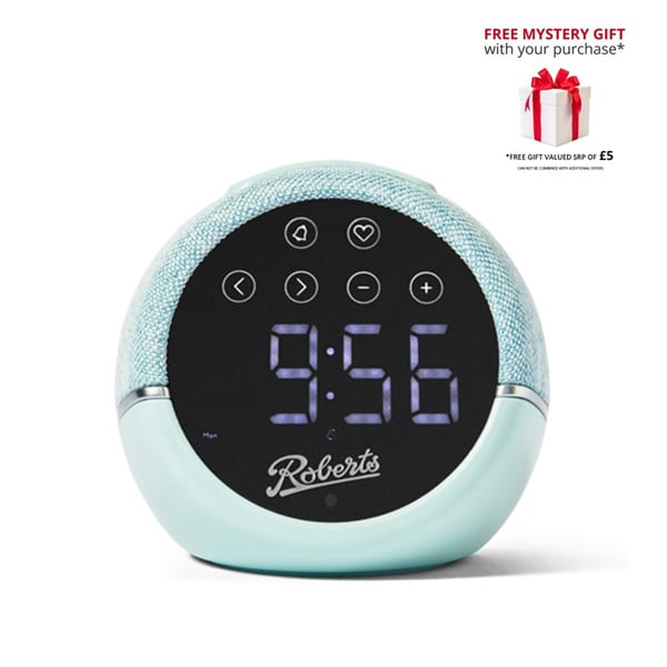 Roberts ZEN FM Dimmable Analogue Radio Clock With USB Charging – Free Gift RRP £5!