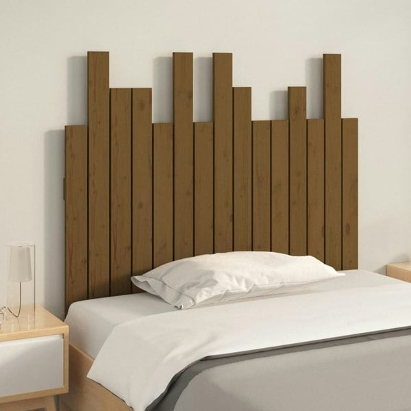 Berkfield Wall Headboard Honey Brown 95.5x3x80 cm Solid Wood Pine